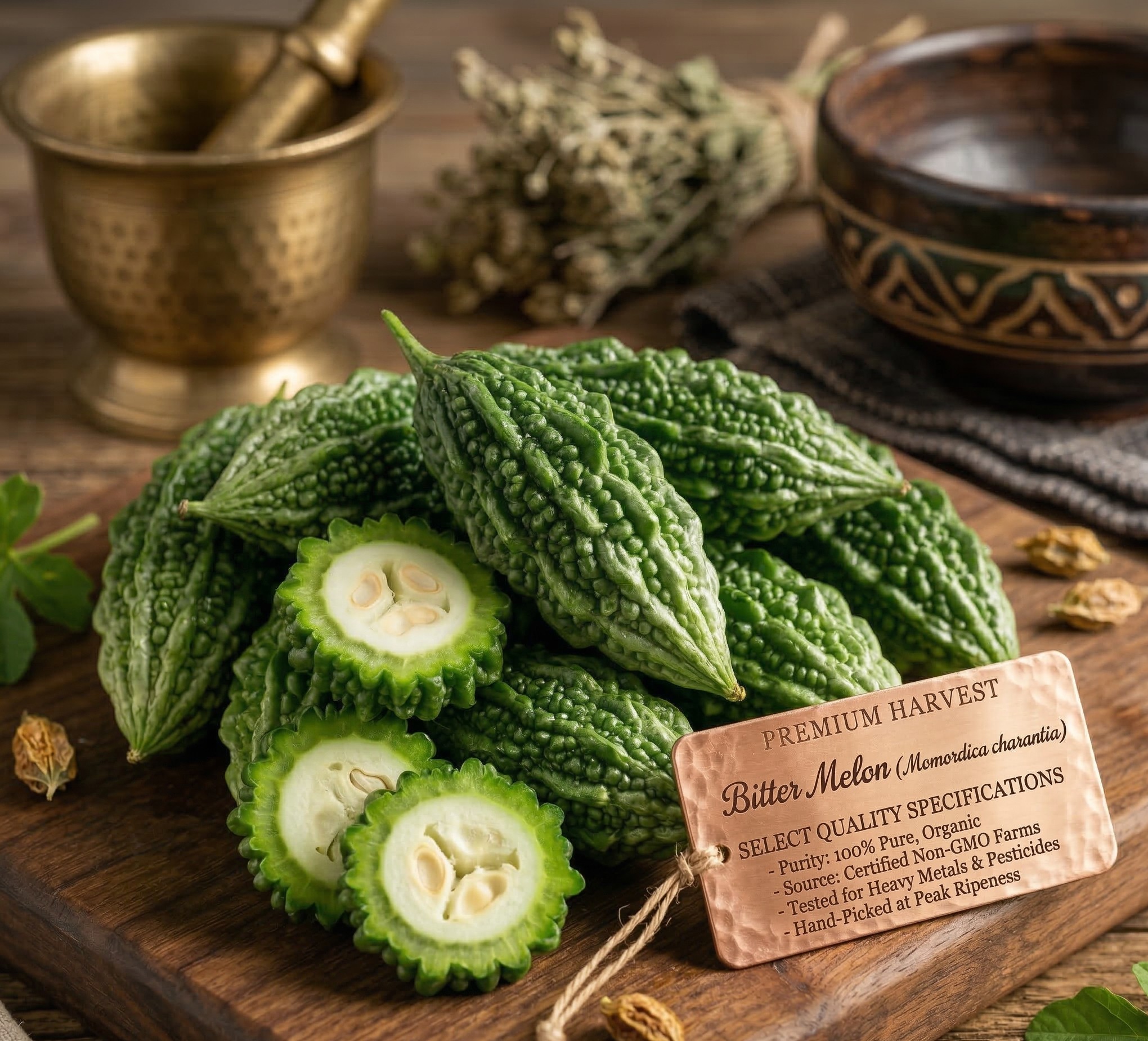 Bitter Melon fruit, polyphenol-rich glucose support ingredient