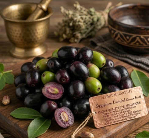 Jamun Indian Blackberry, anthocyanin-rich for pancreatic support